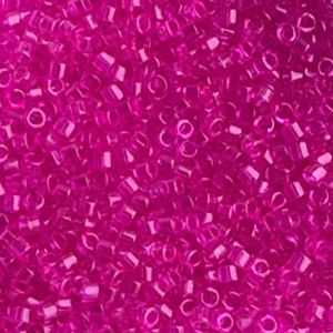 Delica Bead Dyed Transparent Fuchsia