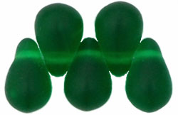 M5014 Tear Drops 6x4mm Matte – Green Emerald 90bds/str aprox