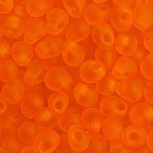 Drop 3x4mm Matte Transparent Orange