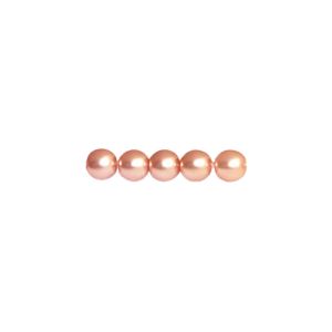 Round Beads 4mm Pearl Pink Rose 100bds/str