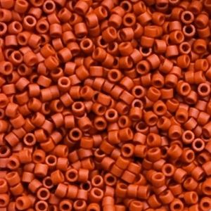 Delica Bead Dyed Matte Opaque Vermillion