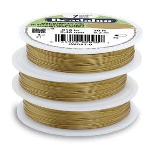 Alambre para Joyeria Beadalon 7 Strand Satin Gold x 30ft