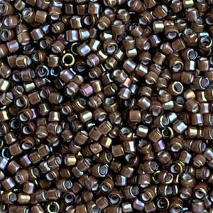 Delica Bead White Lined Sable Brown