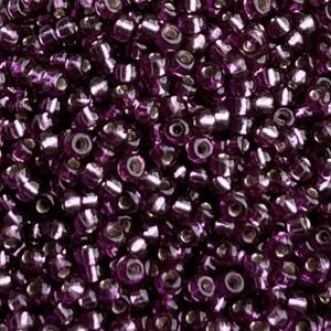 Rocalla Miyuki #11 Duracoat SilverLined Dyed Deep Purple