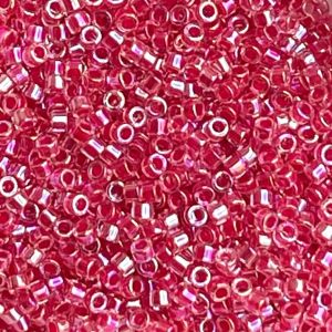 Delica Bead Lined Dark Rose AB
