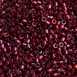 Delica Bead Gold Luster Transparent Red