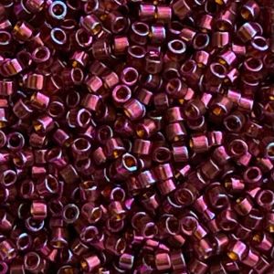 Delica Bead Dk Topaz Claret Luster