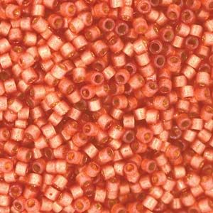 Delica Bead SilverLined Duracoat S/F Papaya