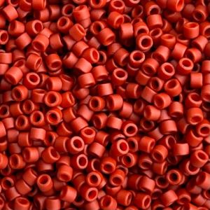 Delica Frosted Opaque Glaze Red