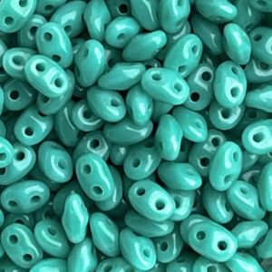 MiniDuo 2x4mm Opaque Turquoise Green