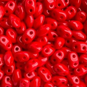 MiniDuo 4x2mm Opaque Coral Red