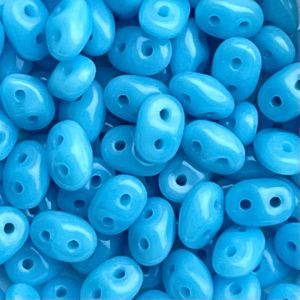 SuperDuo 2x5mm Opaque Turquoise Blue x 10 grs