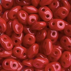 SuperDuo 2x5mm Opal Red