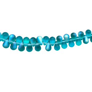 Tear Drops 6x4mm Matte Teal AB 90bds/str aprox