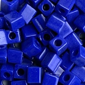 Square 4mm Opaque Cobalt