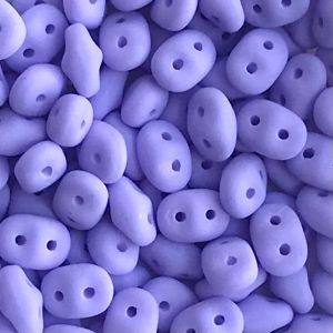 SuperDuo 2x5mm Bondeli Matte Purple x 10 grs