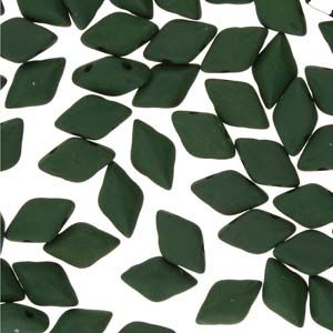 Gemduo 8x5mm Matte Velvet Forest Green X 10 grs