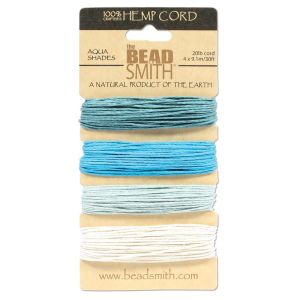 HEMP 4 COLOR CARD 1.0MM AQUA SHADES