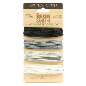 HEMP 4 COLOR CARD 1.0MM ONYX SHADES