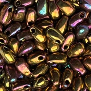 Long Drop 3×5.5mm Gold/Violet Metallic