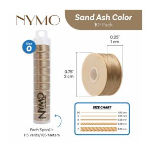 Nymo 0 Sand Ash Bobina x 105mts