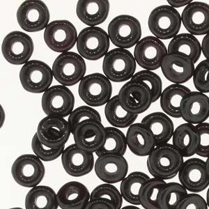 O Beads 3,8 x 1 mm JET x 10 grs