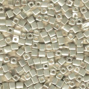 Square 4mm Metallic Silver