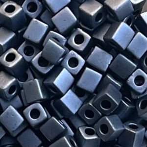 Square 4mm Matte Gunmetal