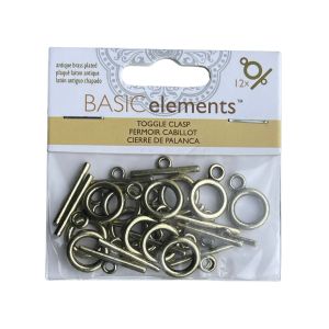 Cierre De Argolla y Palanca Antique Brass x 12 Sets