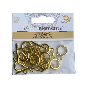 Cierre De Argolla y Palanca Gold Plate  x 12 Sets