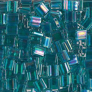 Tila Bead 5 mm Transparent Teal AB