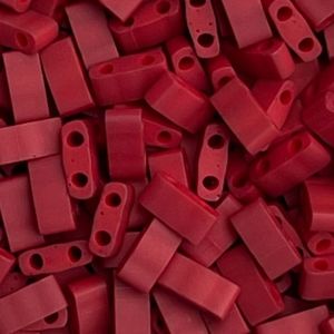 Half Tila Matte Metallic Brick Red