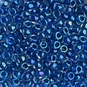 Round #8 Inside Color Luster Crystal Caribbean BlueLined x 10 grs