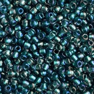Round #11 Inside-Color Crystal Praire Green-Lined x 10 grs