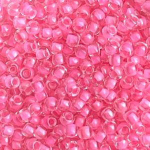 Round #11 Inside-Color Crystal/Carnation-Lined x 10 grs