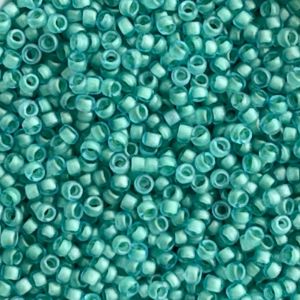Round #15 Inside-Color Frosted Aqua/Lt Jonquil-Lined
