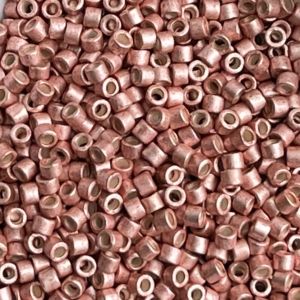 Delica Bead Galvanized SemiFrosted Pink Blush