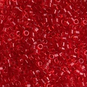 Delica Bead Transparent Red Orange