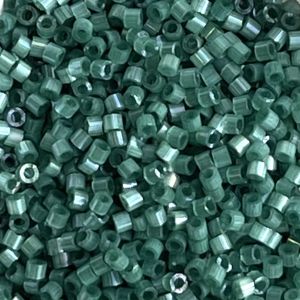 Delica Bead Dyed Emerald Silk Satin