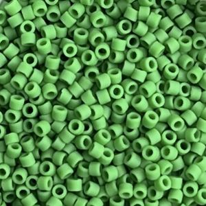 Delica Bead Matte Opaque Pea Green