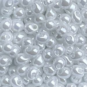 Drop 3.4mm Opaque White Pearl