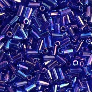 Bugle #1 3mm Transparent Rainbow Cobalt