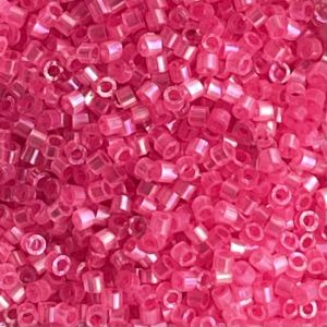 Delica Bead Silk Inside Dyed Rose AB