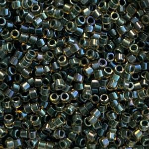 Delica Bead Lined Topaz/Forest AB