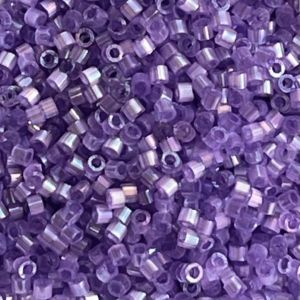 Delica Bead Silk Inside Dyed Lilac AB