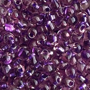 Drop 3.4mm Sparkly Amethyst Lined Smoky Amy