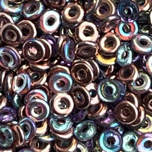 O Beads 3,8 x 1 mm Crystal Cooper Rainbow