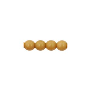 Round Bead 4mm Opaque Dk Beige 100bds/str