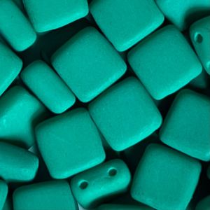 Tile Bead 6mm Neon Emerald – 50bds