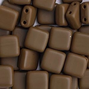 Tile Bead 6mm Matte Chocolate Brown – 50bds